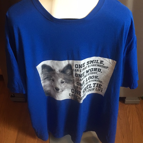Fruit of the Loom Tops - New Sheltie Dog T Shirt Size 3XL Cotton